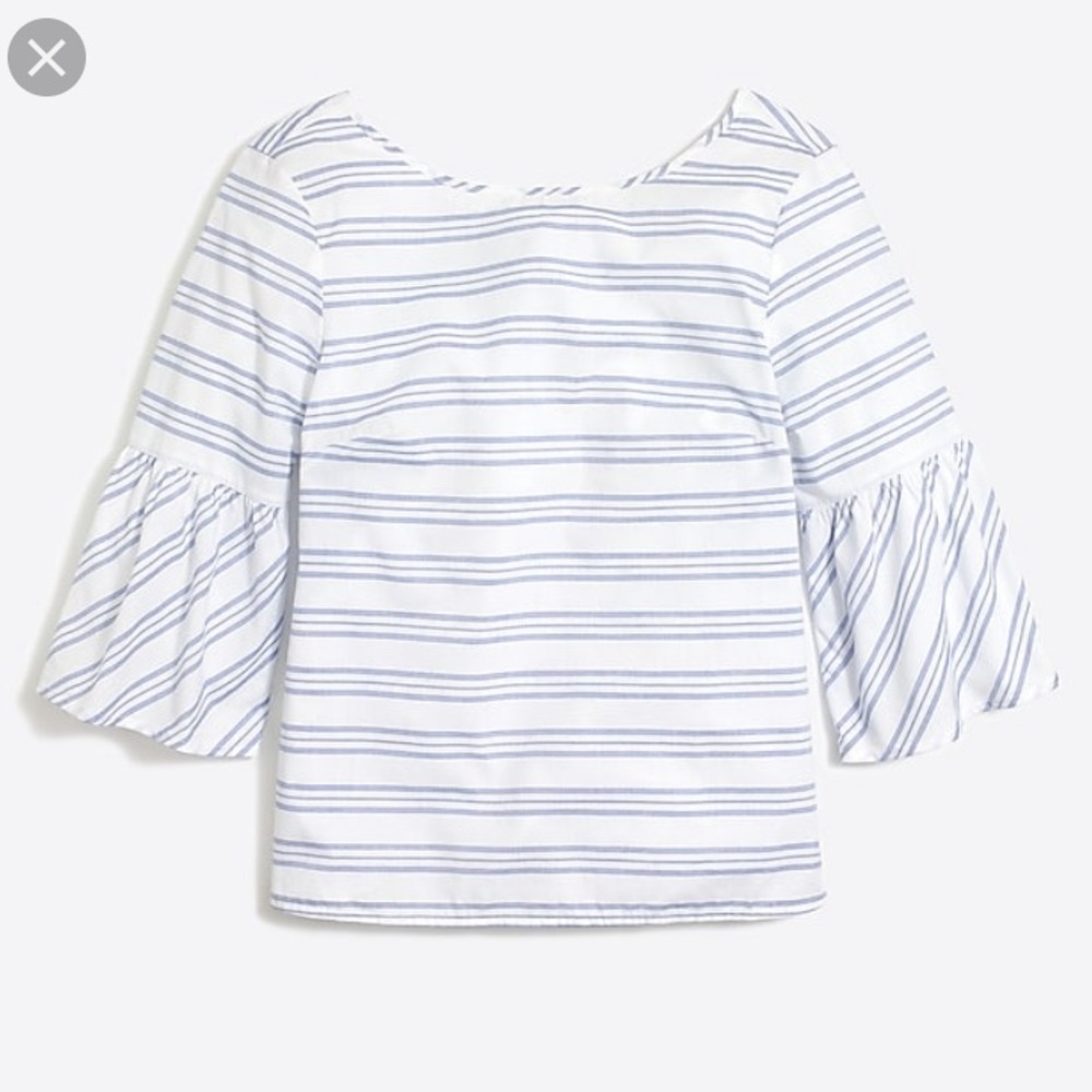 Tie Back Bell Sleeve Blouse